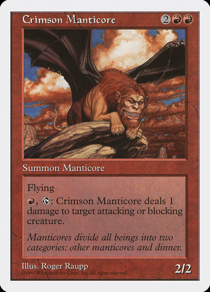 Magic: 5th Edition 217: Crimson Manticore  
