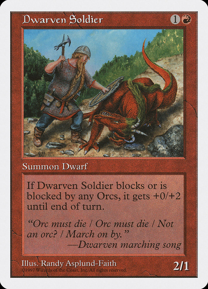 MTG: 5th Edition 221: Dwarven Soldier 