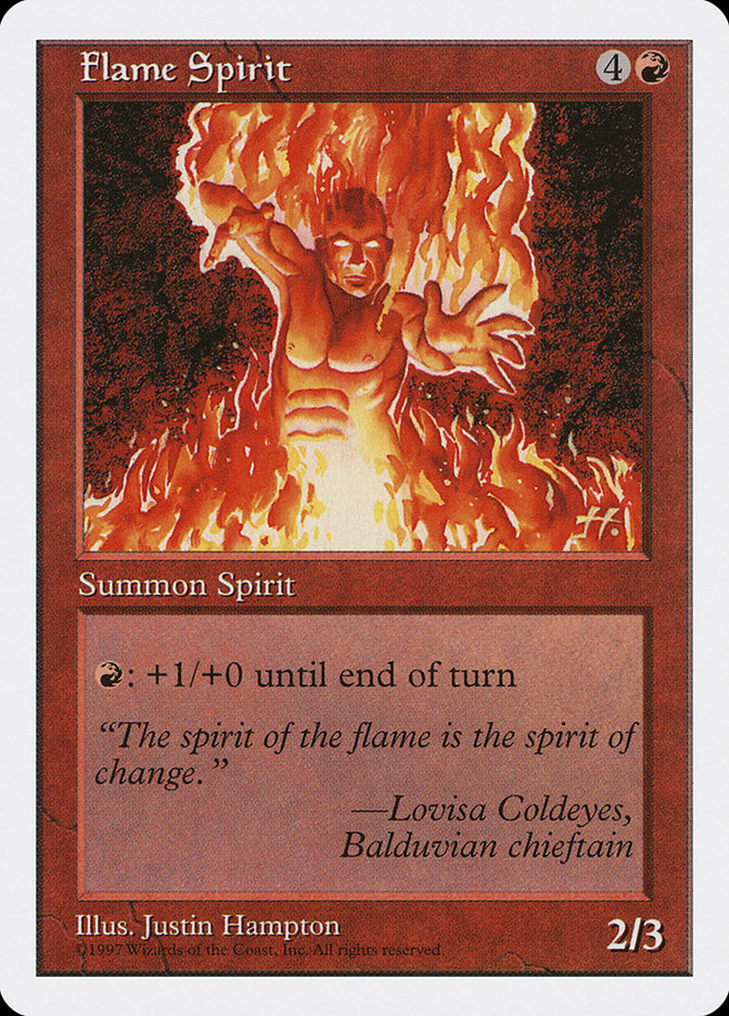 Magic: 5th Edition 229: Flame Spirit 
