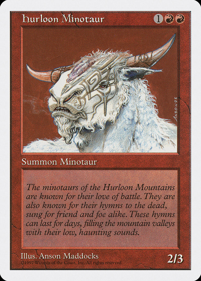 MTG: 5th Edition 240: Hurloon Minotaur 