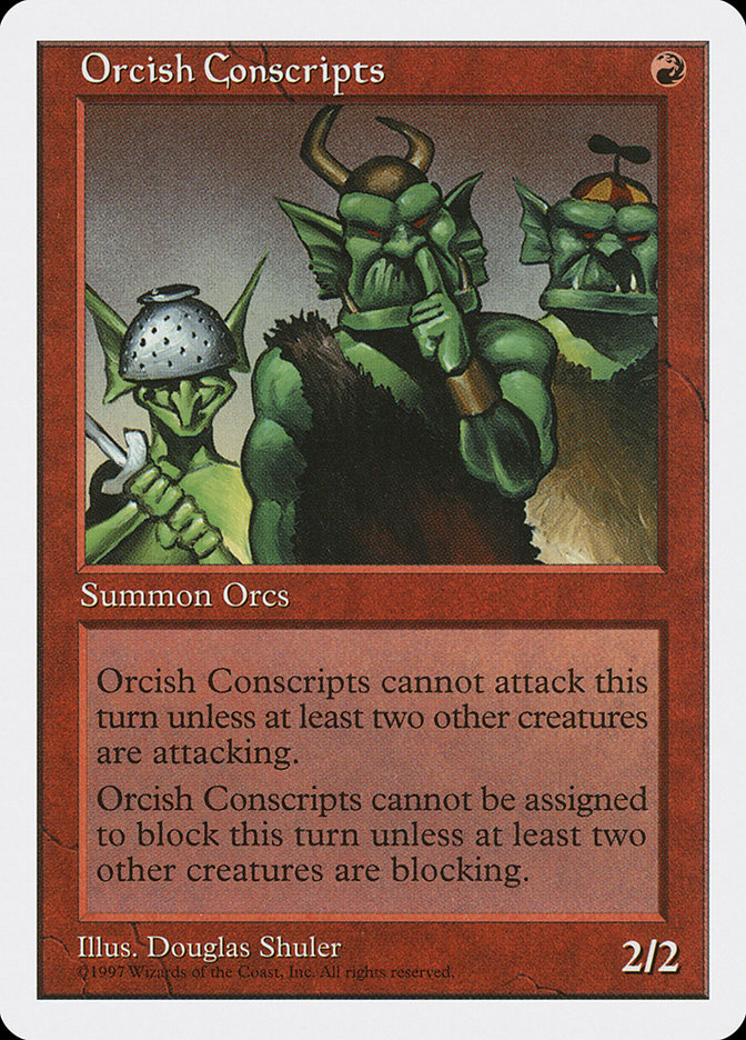 MTG: 5th Edition 255: Orcish Conscripts 