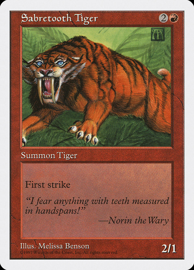 Magic: 5th Edition 264: Sabretooth Tiger 