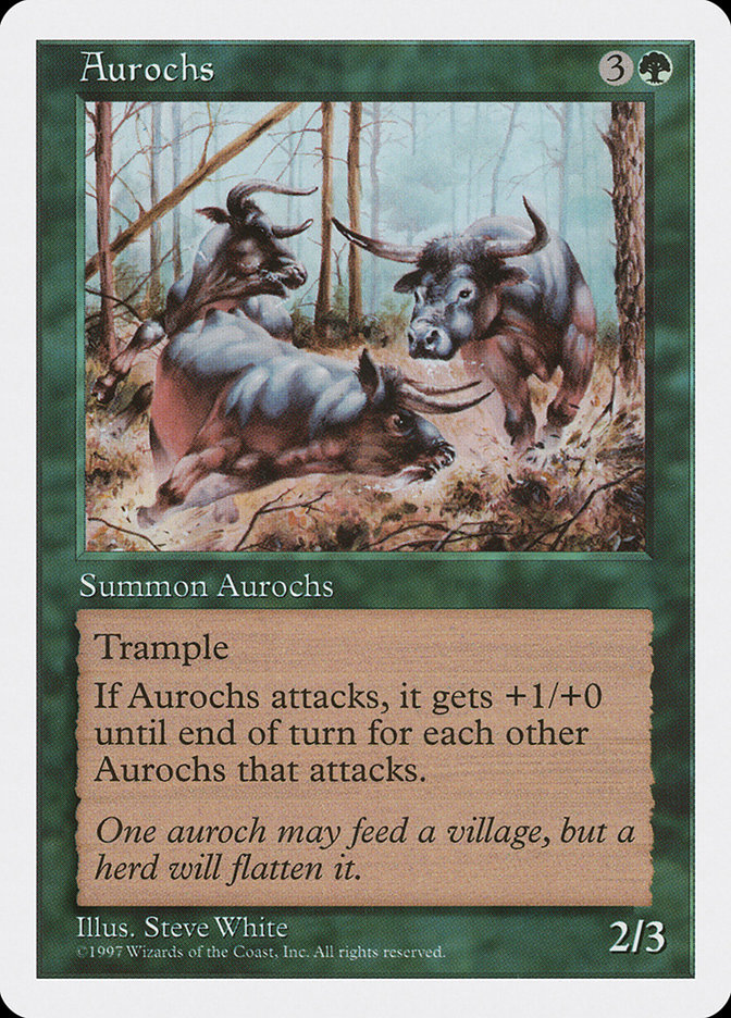Magic: 5th Edition 279: Aurochs 