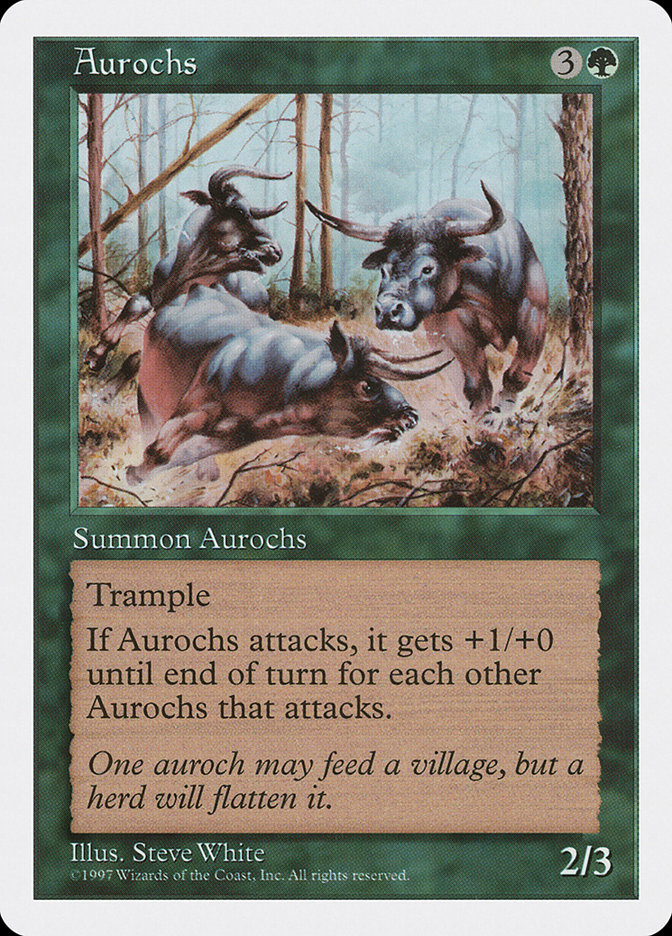 MTG: 5th Edition 279: Aurochs 
