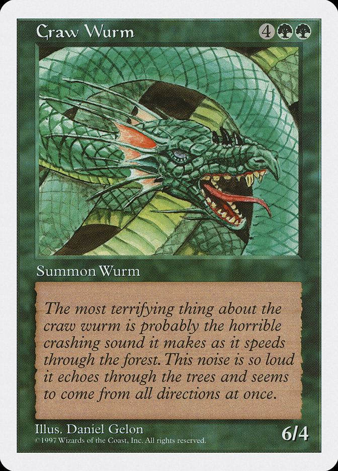 MTG: 5th Edition 286: Craw Wurm 