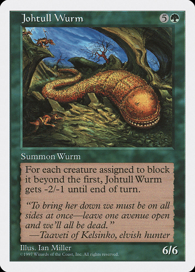 Magic: 5th Edition 306: Johtull Wurm 