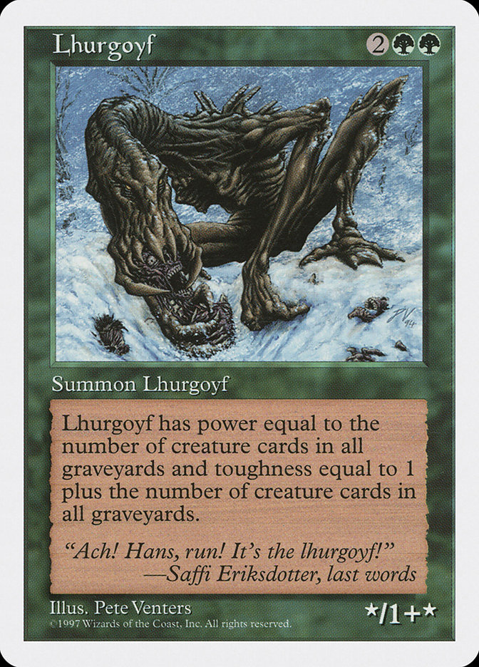 MTG: 5th Edition 309: Lhurgoyf 