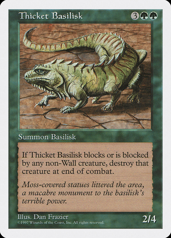 MTG: 5th Edition 331: Thicket Basilisk 