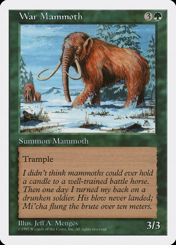 MTG: 5th Edition 340: War Mammoth 