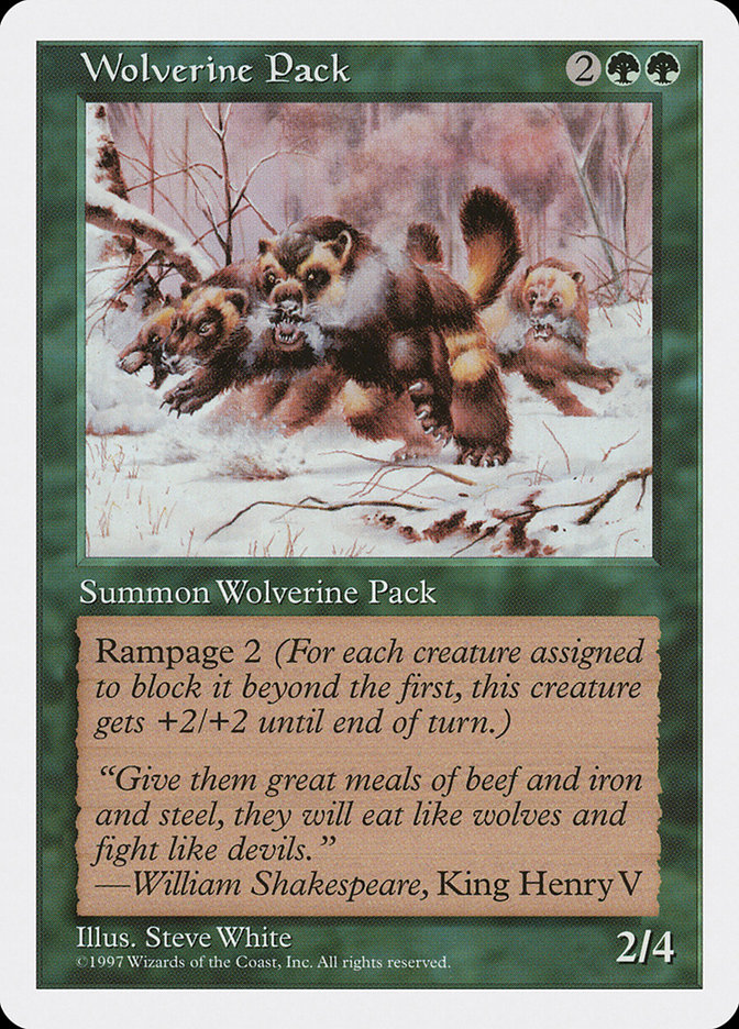 MTG: 5th Edition 344: Wolverine Pack 