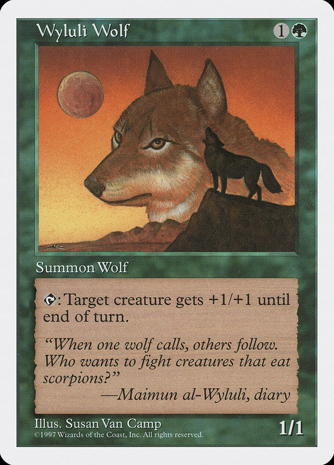 Magic: 5th Edition 345: Wyluli Wolf 