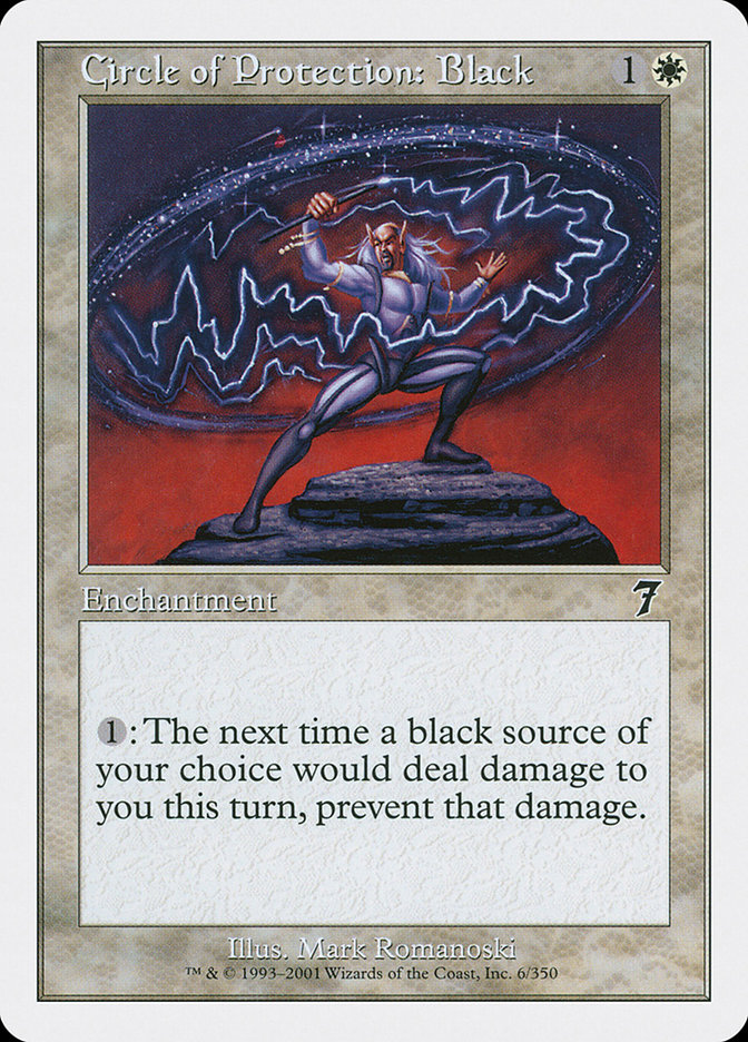 MTG: 7th Edition 006: Circle of Protection: Black 