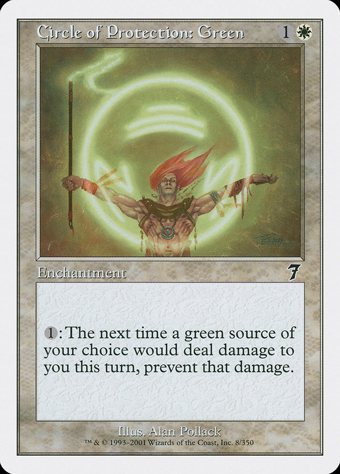 MTG: 7th Edition 008: Circle of Protection: Green 