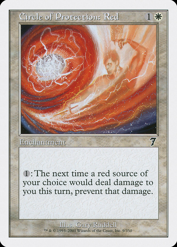 MTG: 7th Edition 009: Circle of Protection: Red 