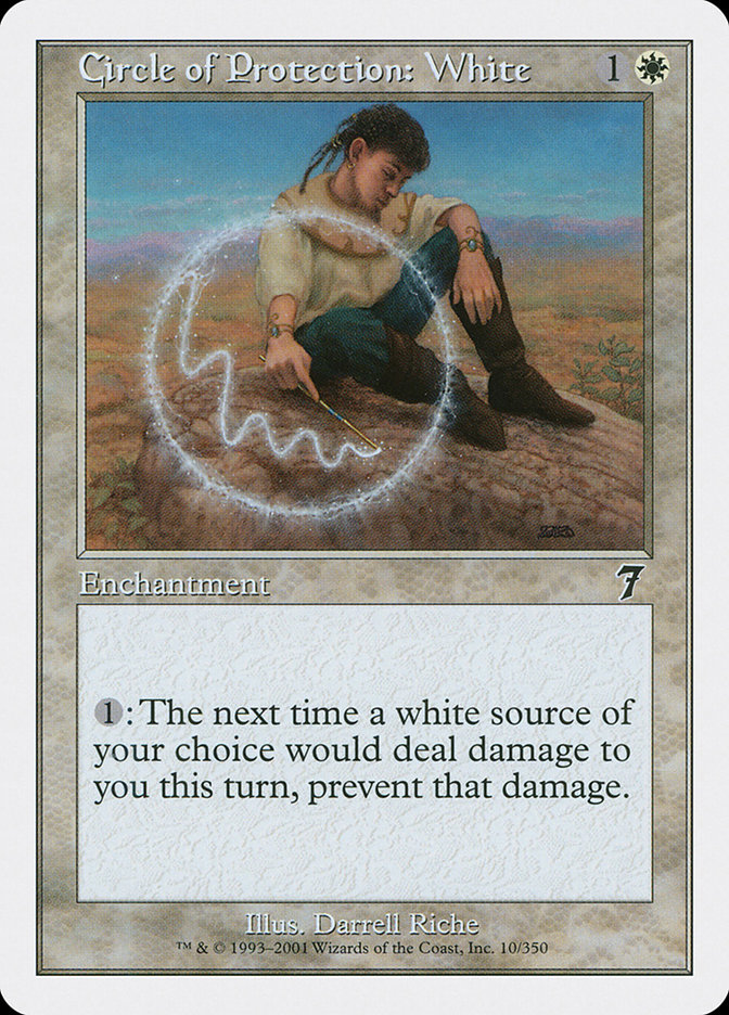 MTG: 7th Edition 010: Circle of Protection: White 