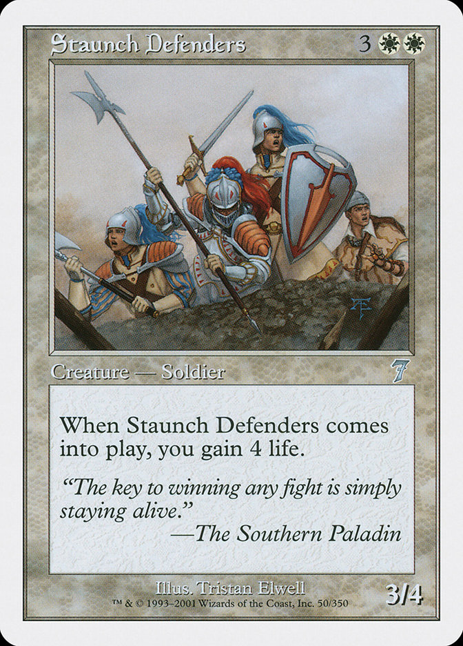 MTG: 7th Edition 050: Staunch Defenders 