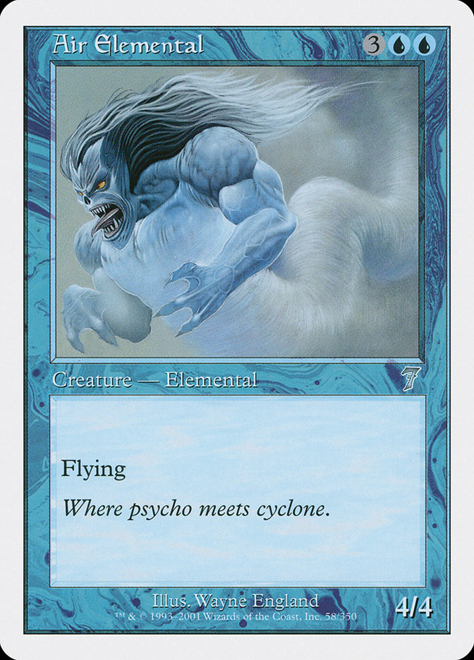 Magic: 7th Edition 058: Air Elemental 