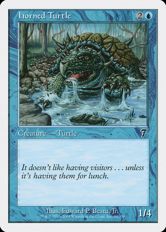 Magic: 7th Edition 080: Horned Turtle 
