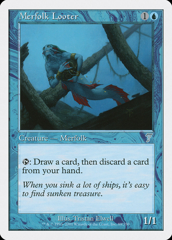 MTG: 7th Edition 089: Merfolk Looter 