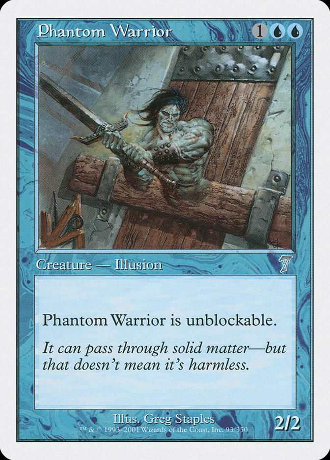 MTG: 7th Edition 093: Phantom Warrior 