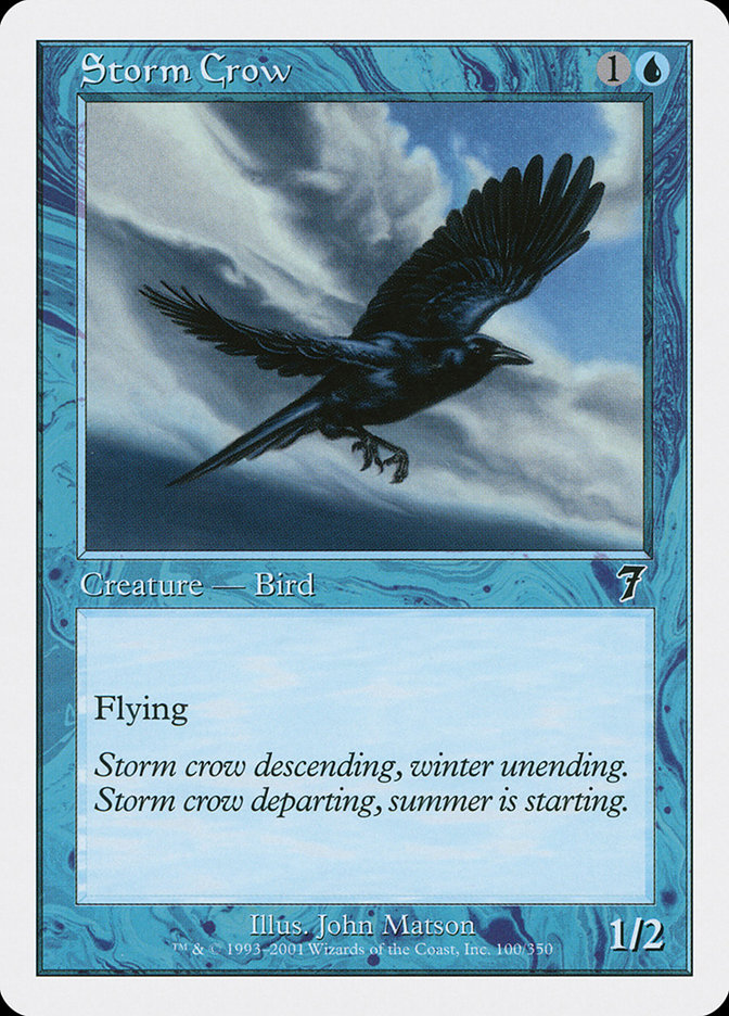 MTG: 7th Edition 100: Storm Crow 
