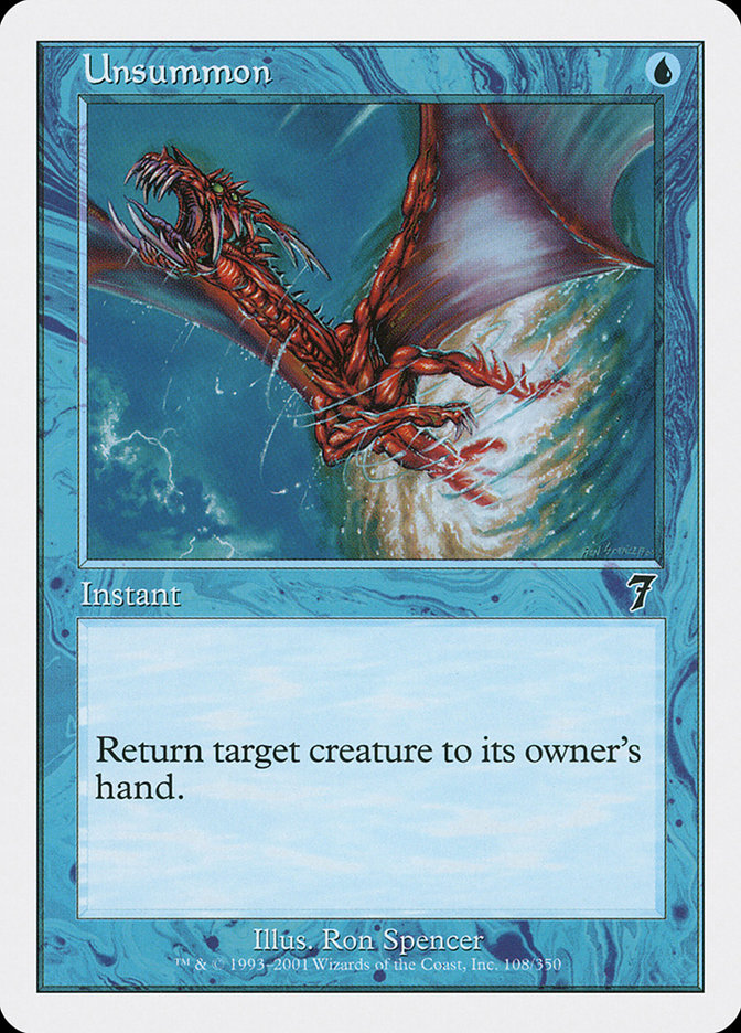MTG: 7th Edition 108: Unsummon 