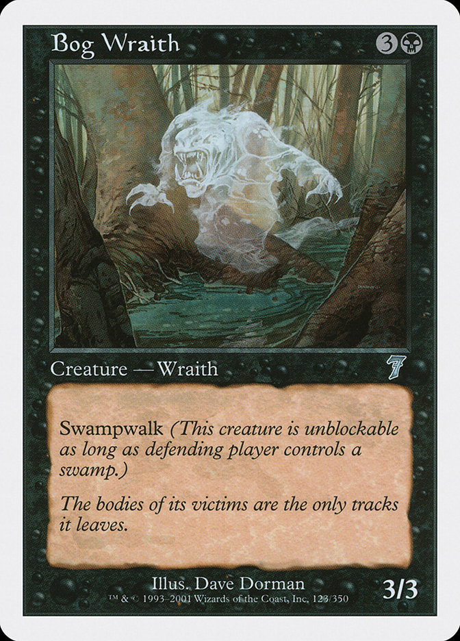 MTG: 7th Edition 123: Bog Wraith 