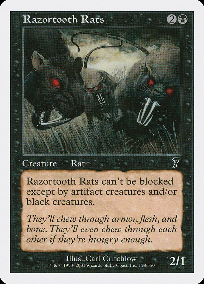 Magic: 7th Edition 158: Razortooth Rats 