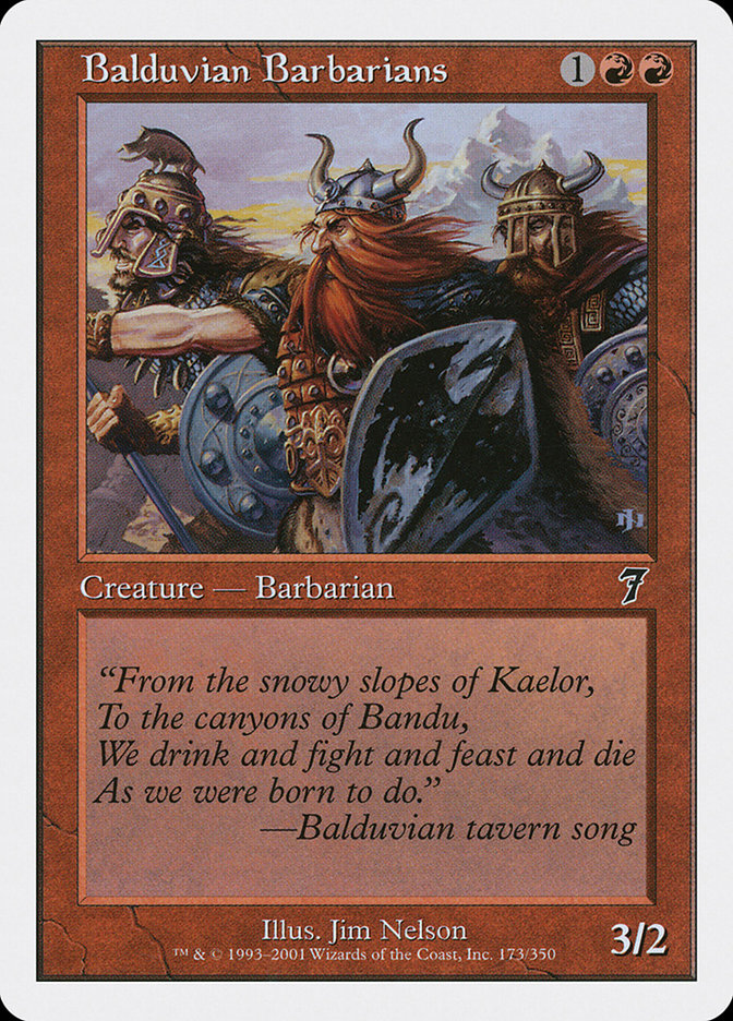 MTG: 7th Edition 173: Balduvian Barbarians 