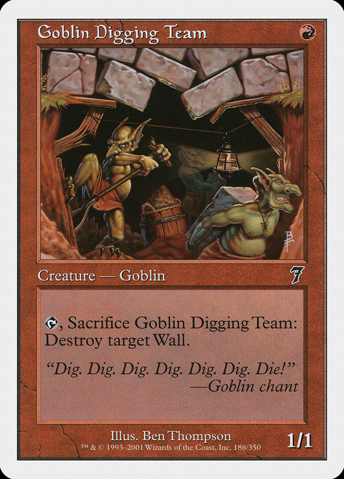Magic: 7th Edition 186: Goblin Digging Team 