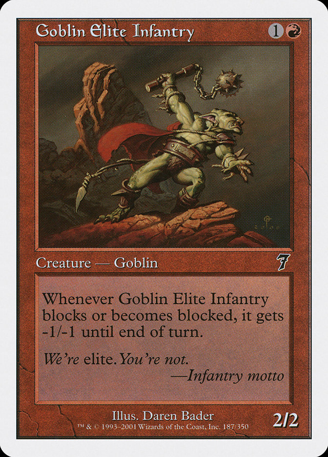 MTG: 7th Edition 187: Goblin Elite Infantry 