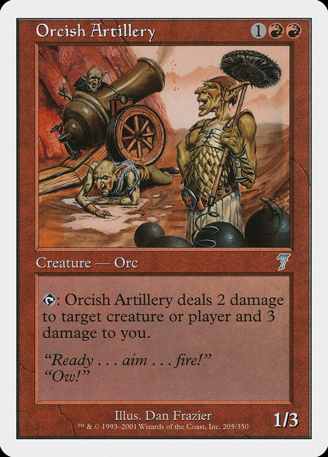 MTG: 7th Edition 205: Orcish Artillery 