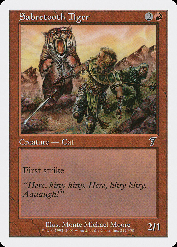 MTG: 7th Edition 215: Sabretooth Tiger 