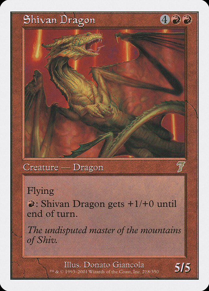 Magic: 7th Edition 218: Shivan Dragon 