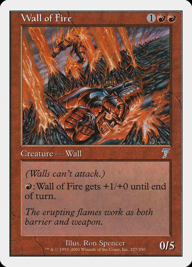 Magic: 7th Edition 227: Wall of Fire 