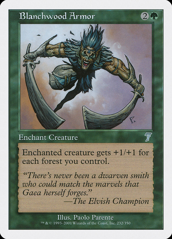 MTG: 7th Edition 232: Blanchwood Armor 