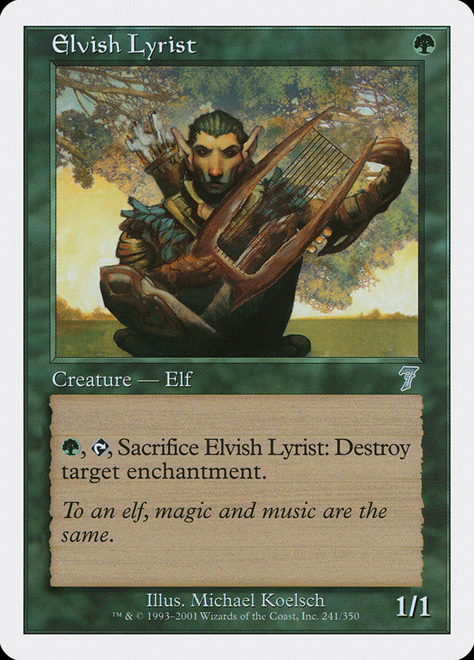 MTG: 7th Edition 241: Elvish Lyrist 
