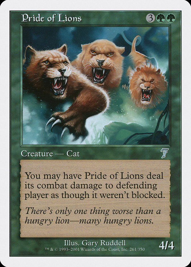 MTG: 7th Edition 261: Pride of Lions 