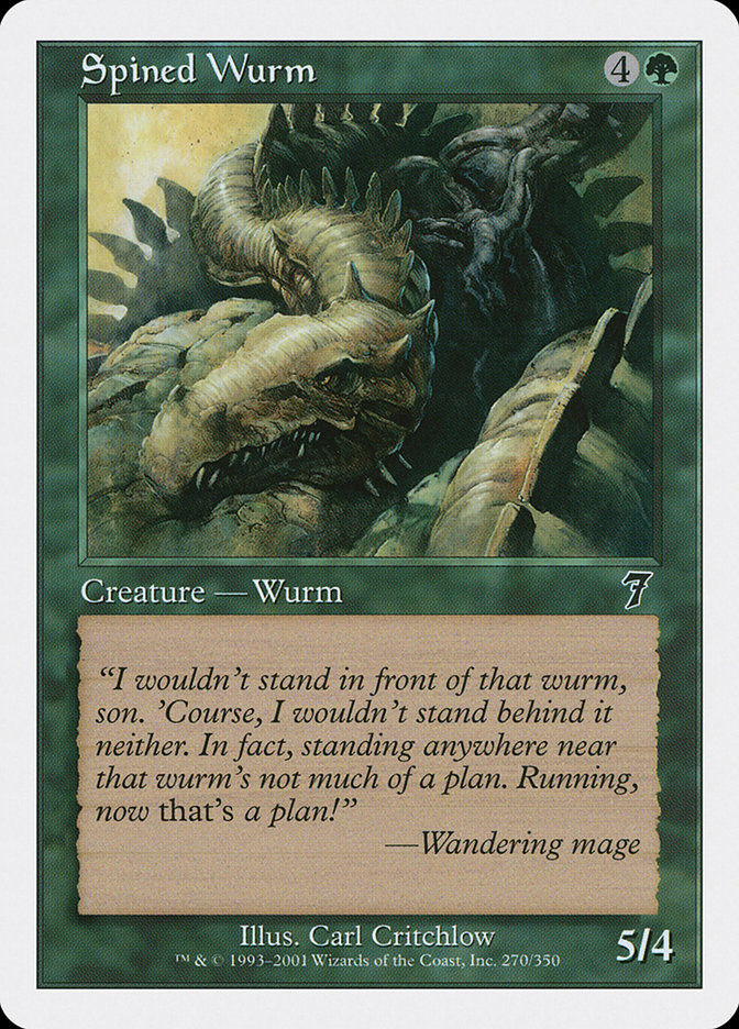 MTG: 7th Edition 270: Spined Wurm 