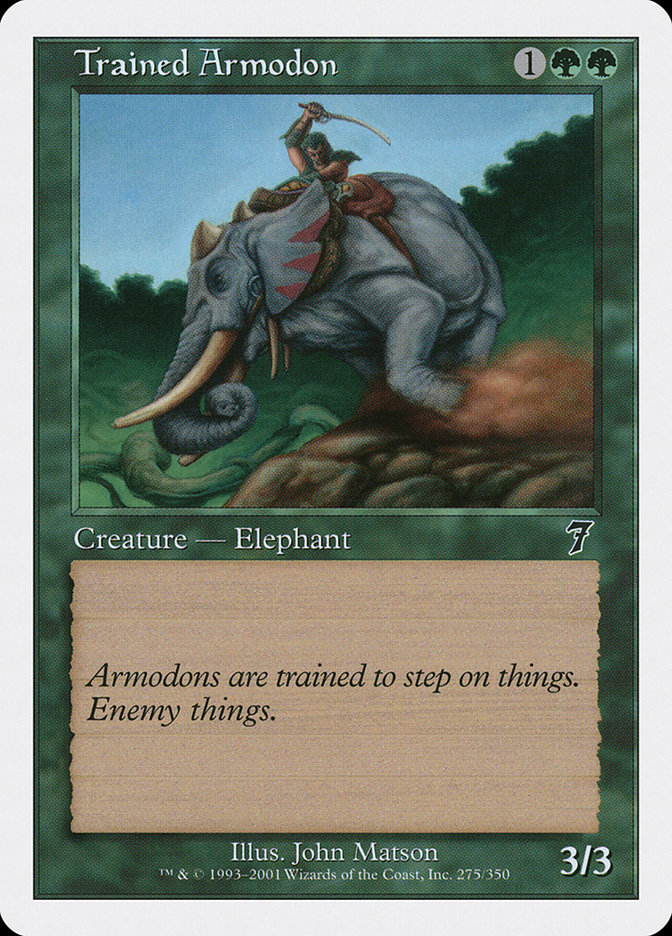 MTG: 7th Edition 275: Trained Armodon 