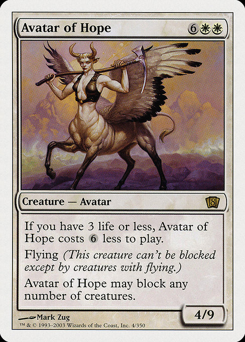 MTG: 8th Edition 004: Avatar of Hope 