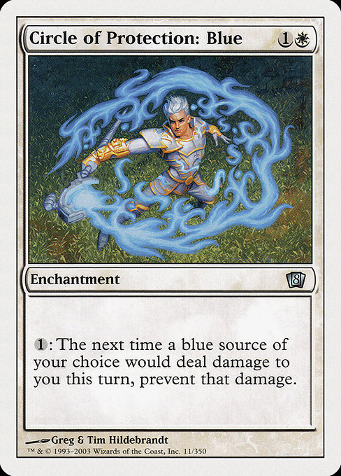 MTG: 8th Edition 011: Circle of Protection: Blue 