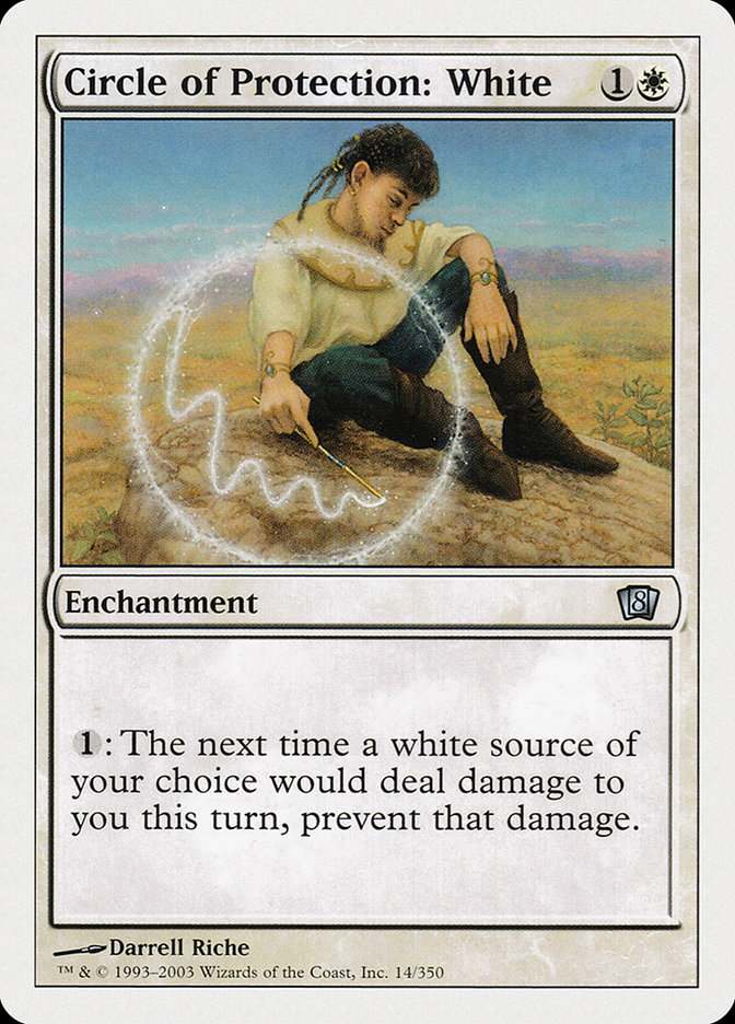 MTG: 8th Edition 014: Circle of Protection: White 