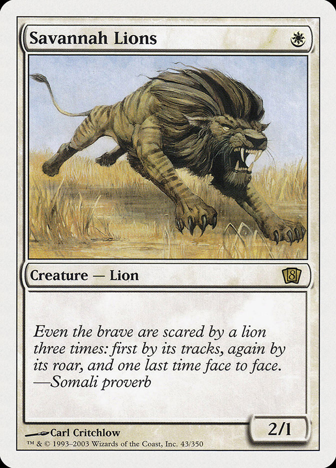 MTG: 8th Edition 043: Savannah Lions 