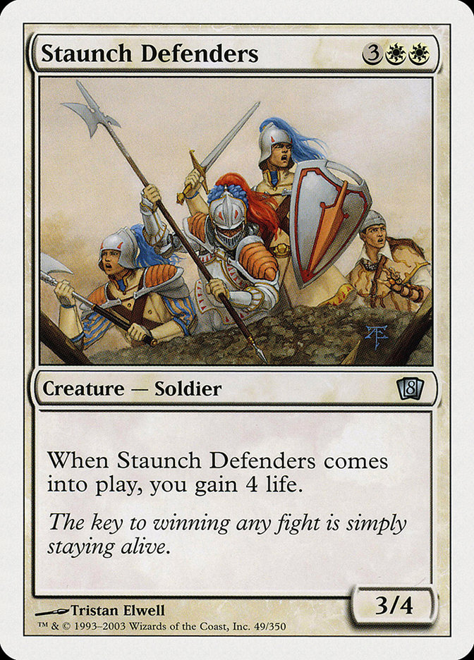 MTG: 8th Edition 049: Staunch Defenders 