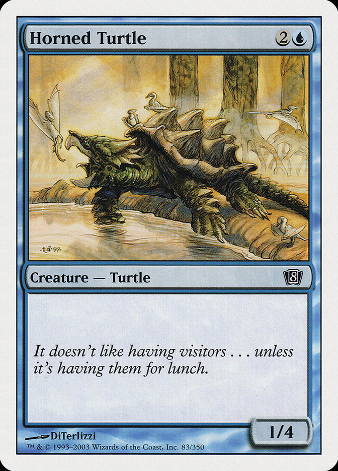 MTG: 8th Edition 083: Horned Turtle 