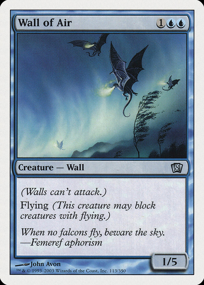 MTG: 8th Edition 113: Wall of Air 