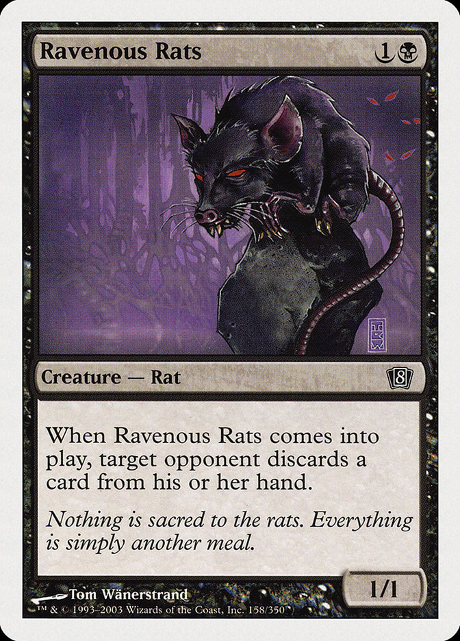 MTG: 8th Edition 158: Ravenous Rats 