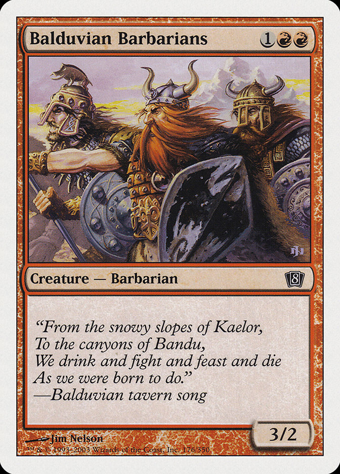 MTG: 8th Edition 176: Balduvian Barbarians 