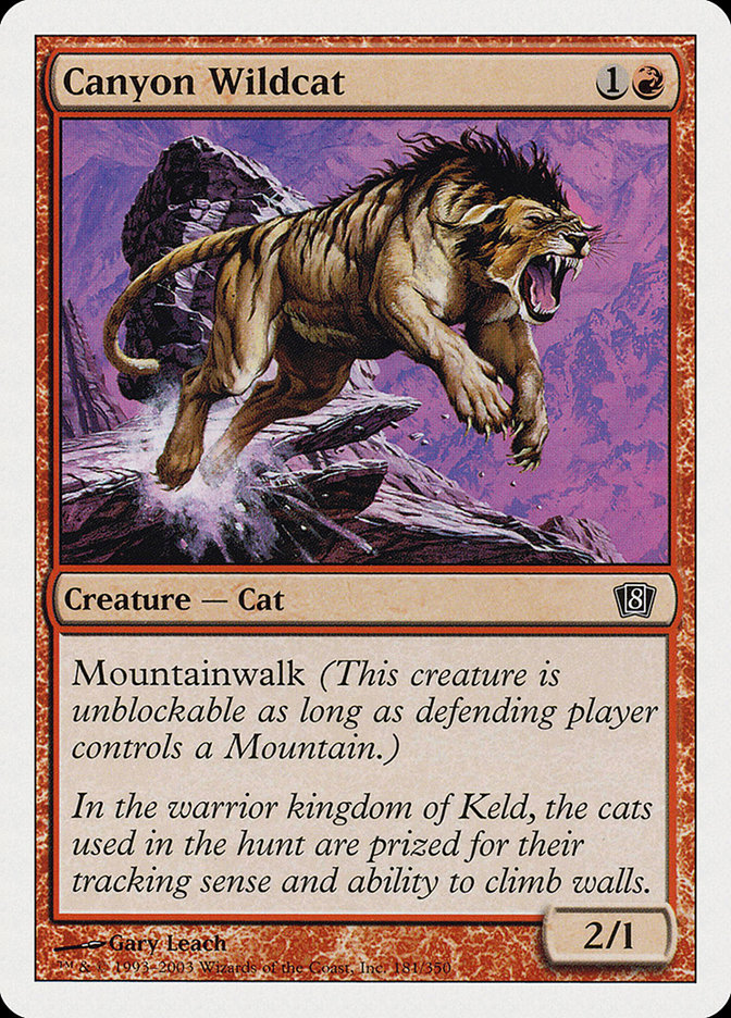 MTG: 8th Edition 181: Canyon Wildcat 